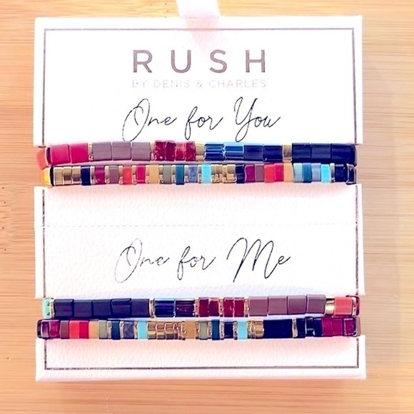 Brand New Rush By Denis & Charles Set of 4 Colorful Beaded Friendship Bracelets - Picture 11 of 11